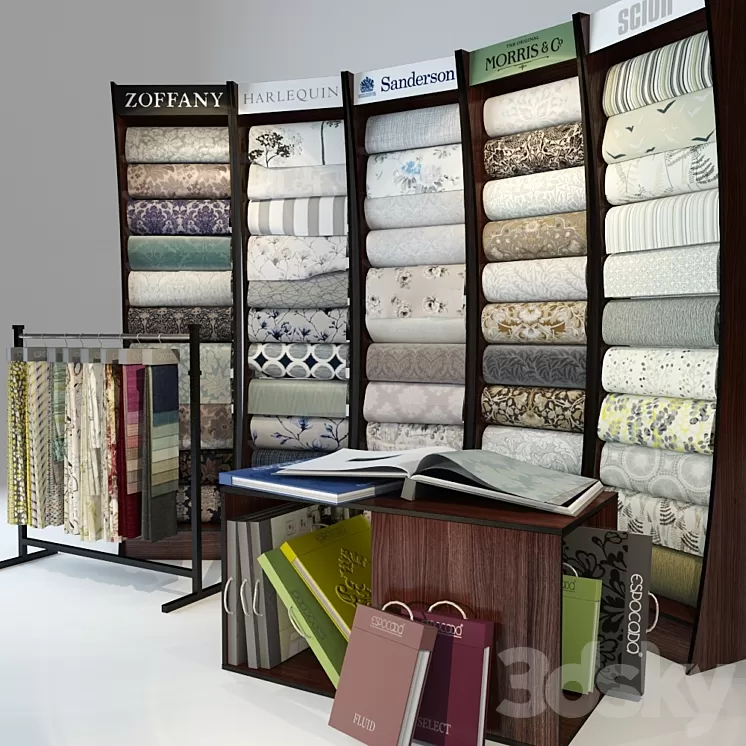 for the store to sell wallpaper and fabrics 3D Model