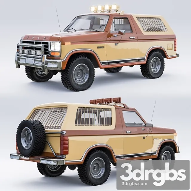 Ford bronco 1985 3D Model Free