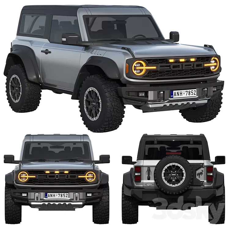 Ford Bronco Raptor 2-door 2022 3D Model