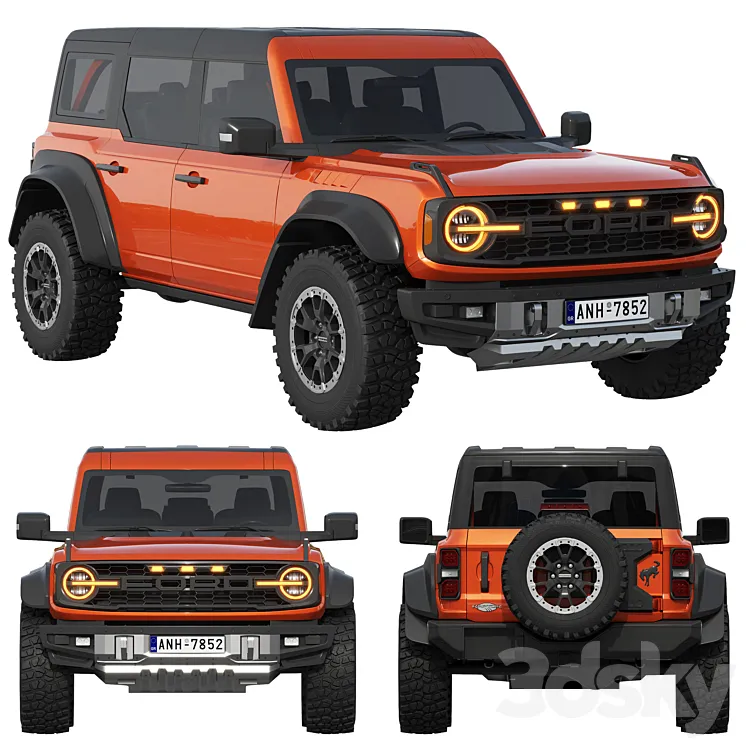 Ford Bronco Raptor 2022 3D Model Free