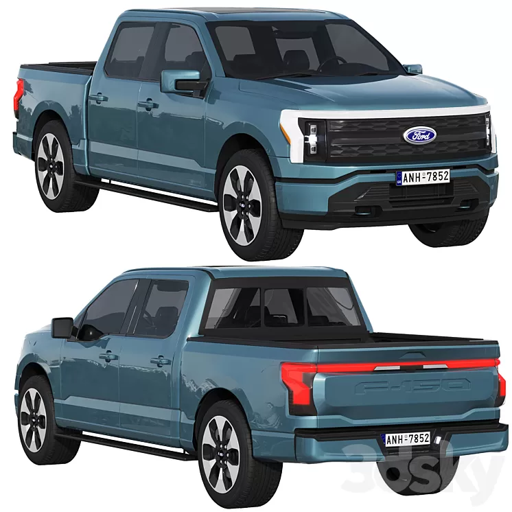Ford F-150 Lightning 2022 3D Model Free