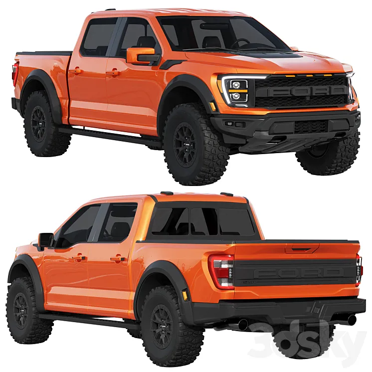 Ford F-150 Raptor 2021 3D Model Free