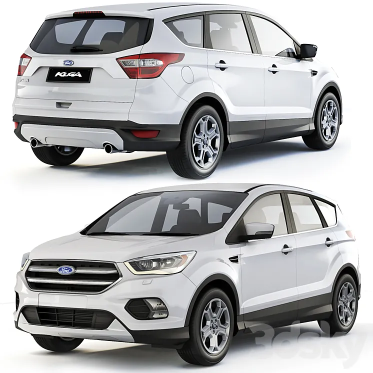 Ford Kuga 2018 3D Model Free