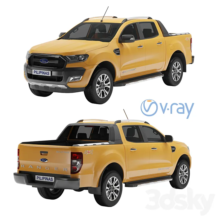 Ford Ranger Wildtrak 3D Model Free