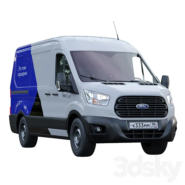 Ford Transit Yandex.Drive 3DModel