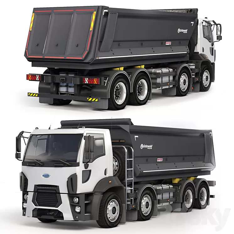 Ford Trucks 4142D DC dump truck 3D Model