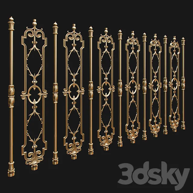 Forged balusters 3D Model