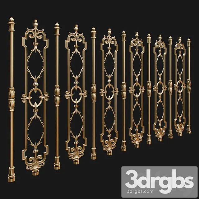 Forged balusters 3D Model Free