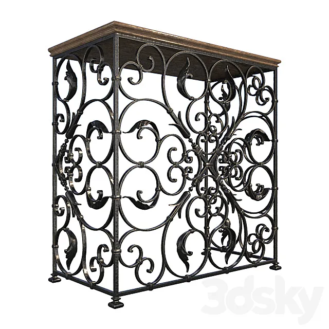 Forged cantilever table 3D Model