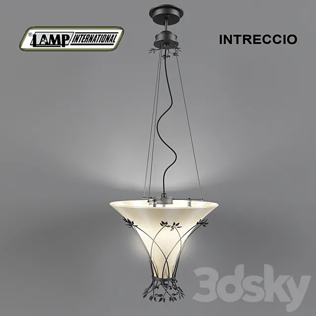 forged chandelier "Intreccio" firm Lamp International Italy 3D Model