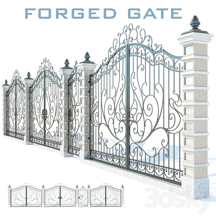 FORGED ENTRANCE GATE №1 3D Model
