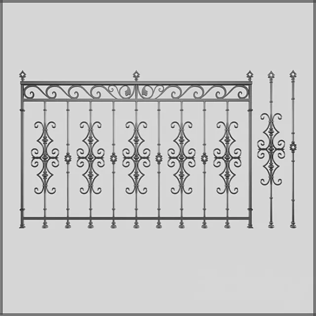 Forged fence 1 3D Model