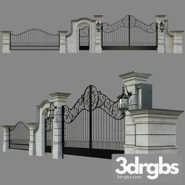 Forged Fence 11 3D Model Free