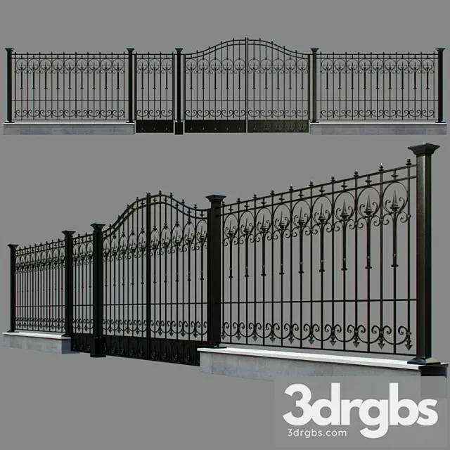 Forged Fence 2 2 3D Model Free