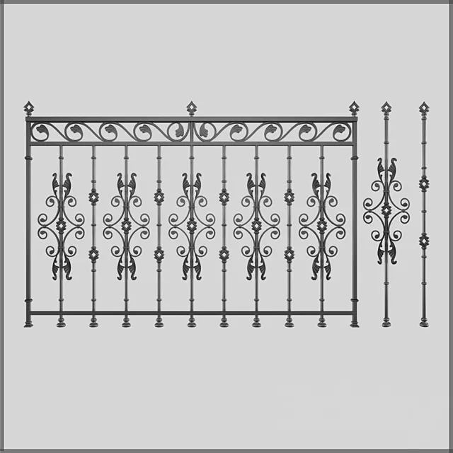 Forged fence 3 3D Model