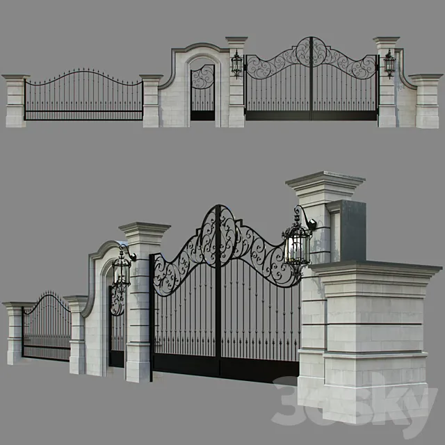 Forged fence 3D Model