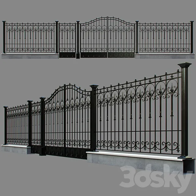 Forged fence 3DModel
