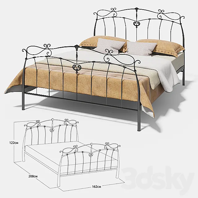 Forged Garda Bed 9 3DModel