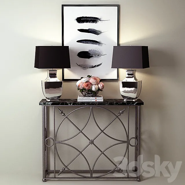 Forged iron console 3DModel