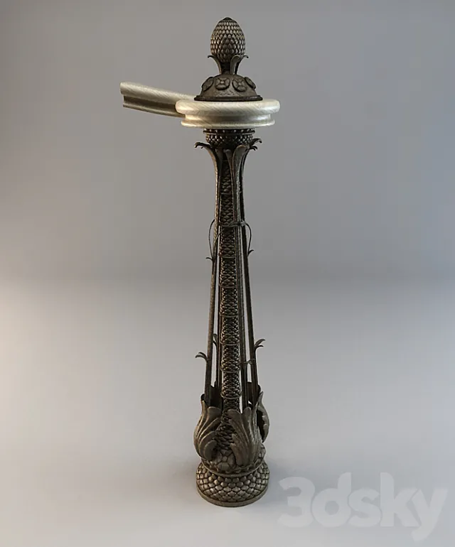 Forged post. 3DModel