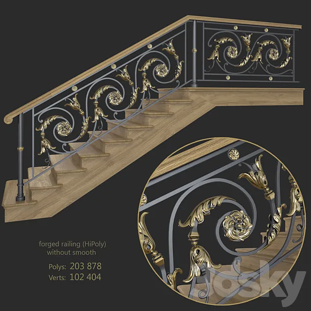 Forged Railings Classic 3D Model