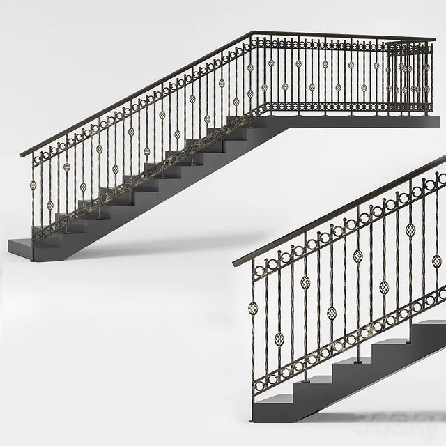 Forged rails 3D Model