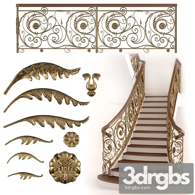 Forged stairs 3D Model Free
