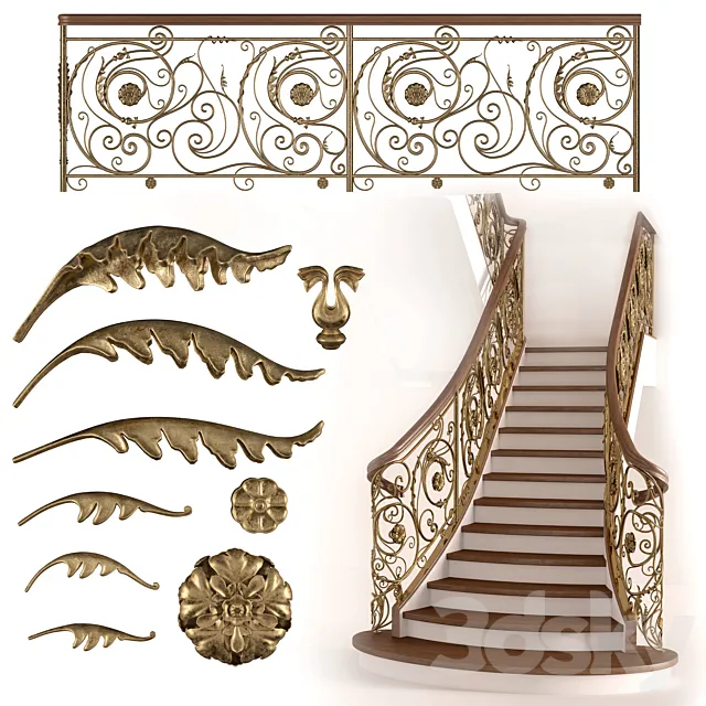Forged stairs 3DModel