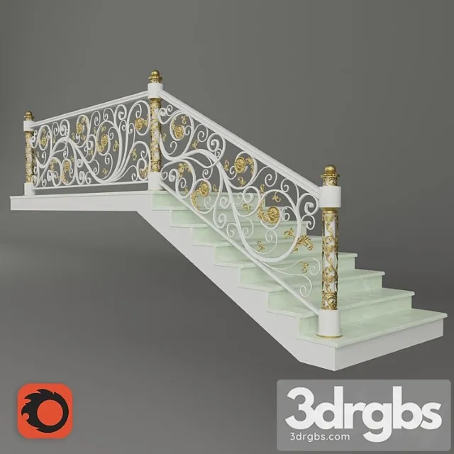 Forged stairs_222 3D Model Free