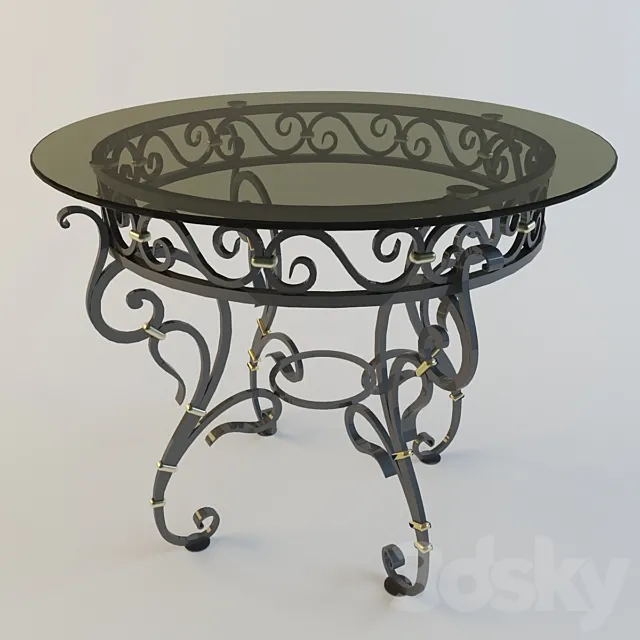 Forged table 3D Model