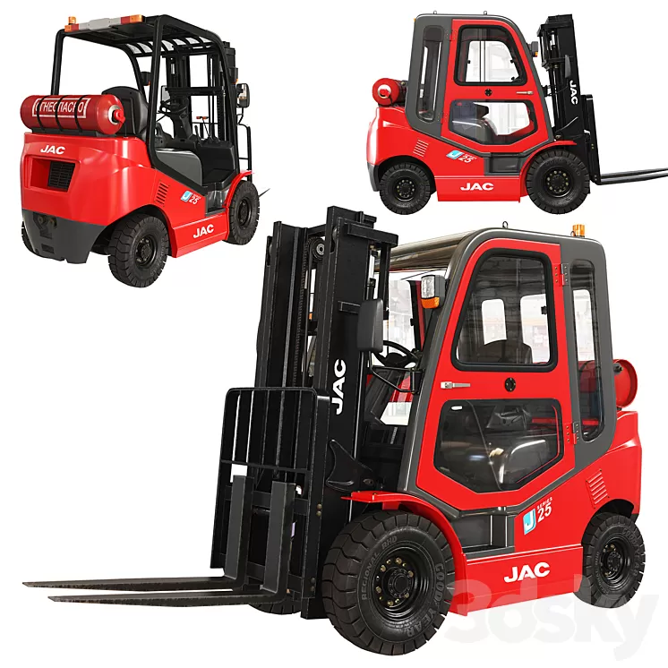Fork lift truck JAC CPCD 25 3D Model