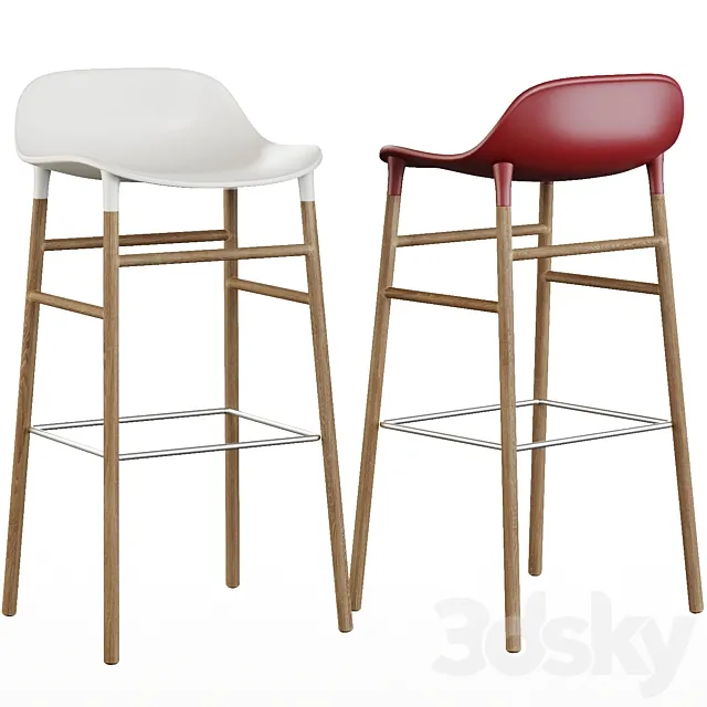Form Barstool Normann Copenhagen 3D Model