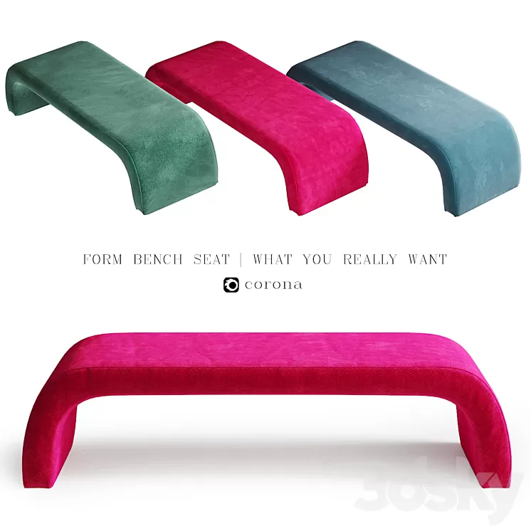 Form Bench Seat 3D Model