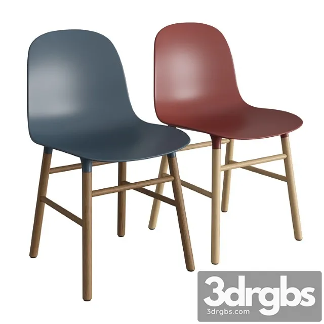 Form chair oak 2 3D Model Free