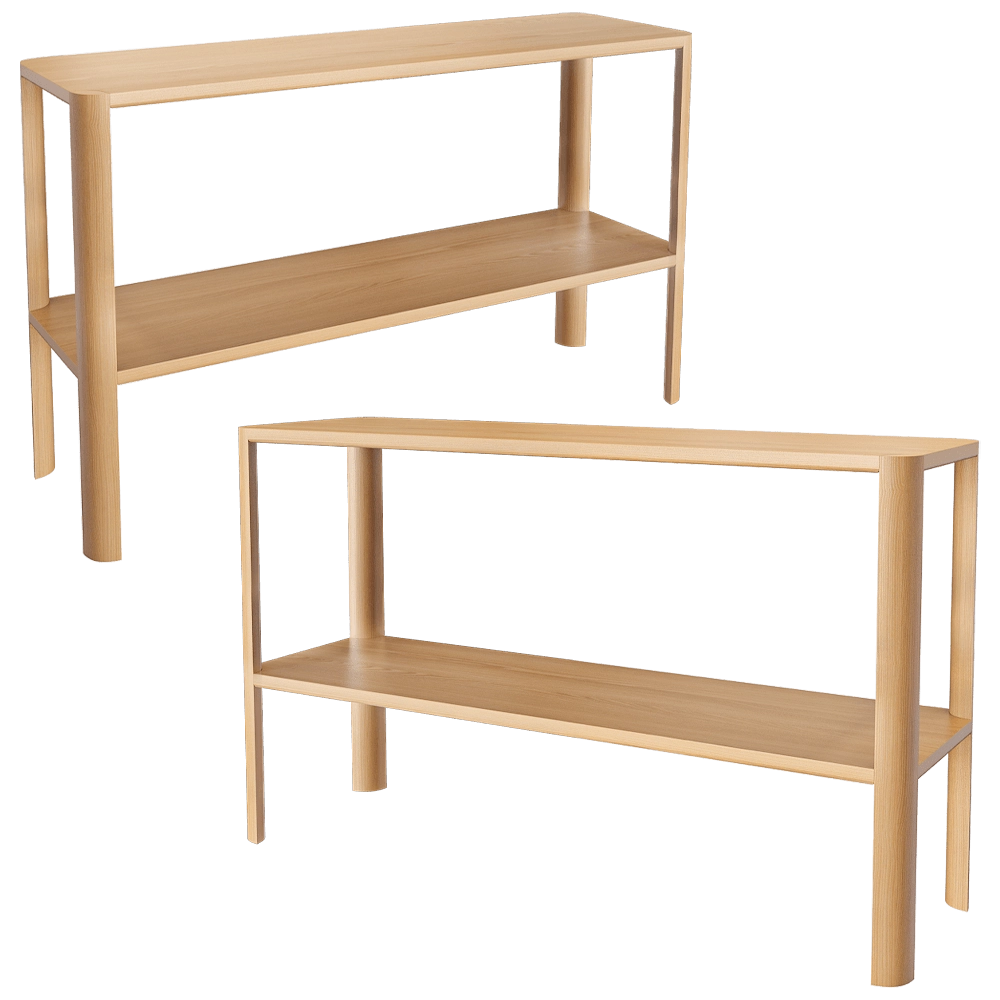 Form & Refine - Shelf Leaf 1×2 Oak 3D Model