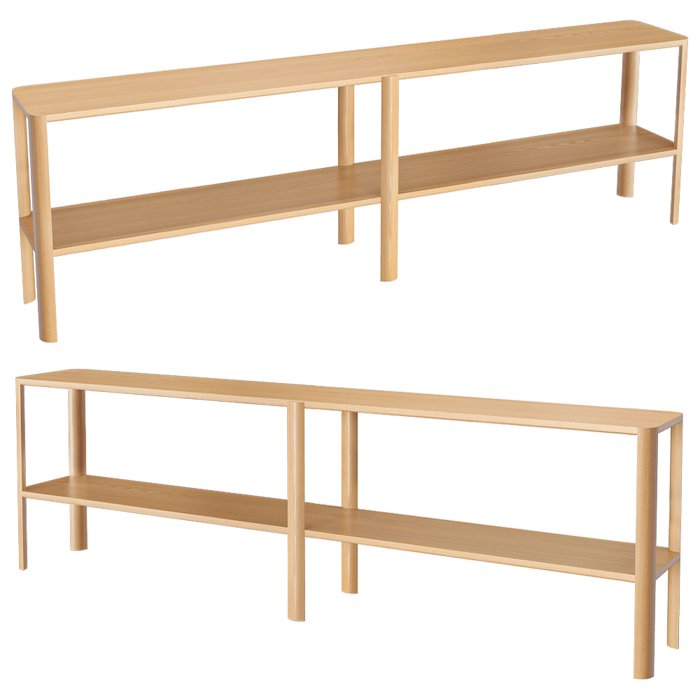 Form & Refine - Shelf Leaf 2×2 Oak 3D Model