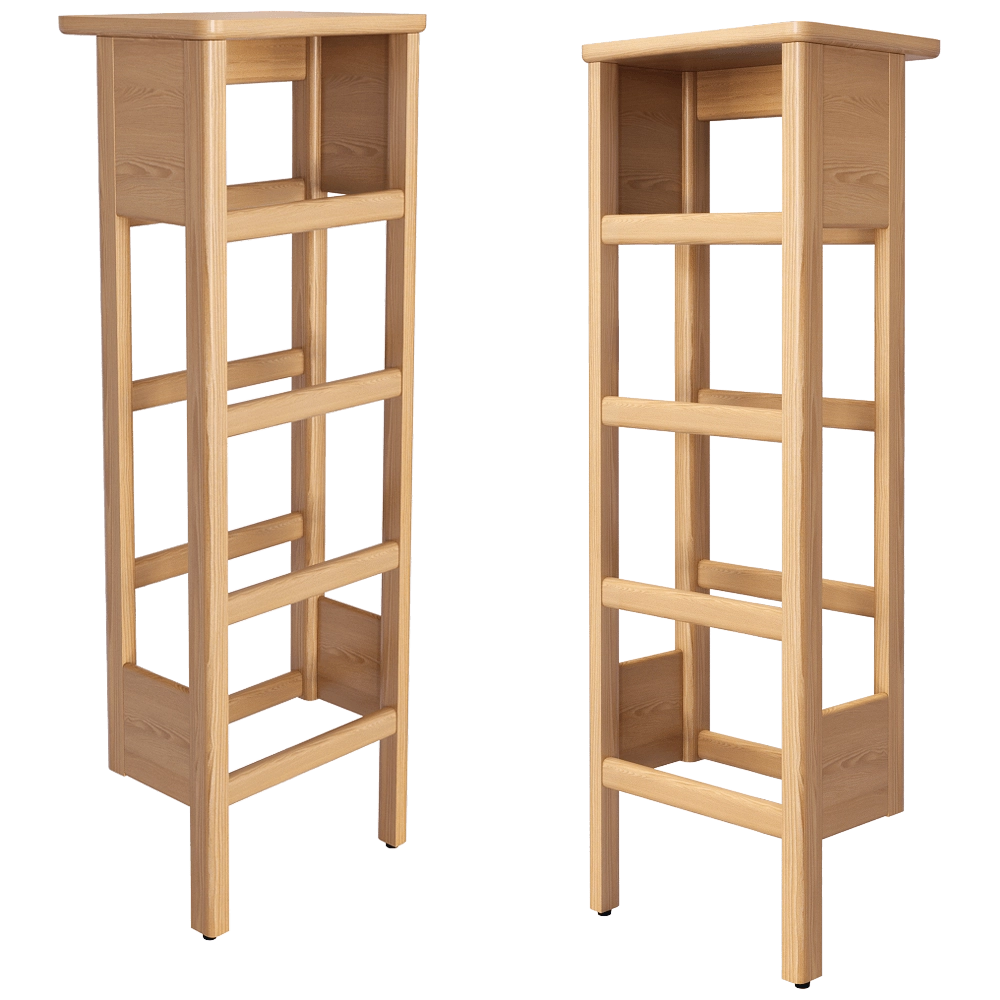 Form & Refine - Shoe rack A Line 35 Oak 3D Model
