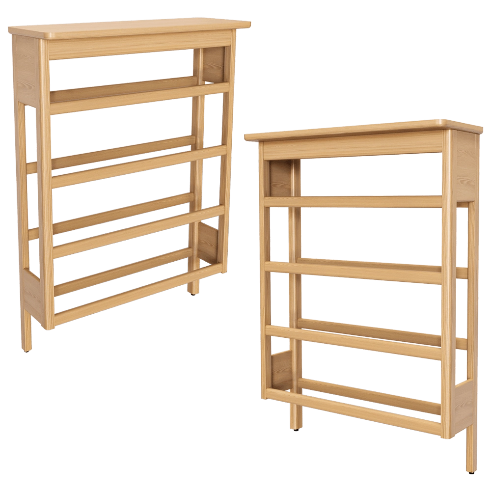 Form & Refine - Shoe rack A Line 72 Oak 3D Model