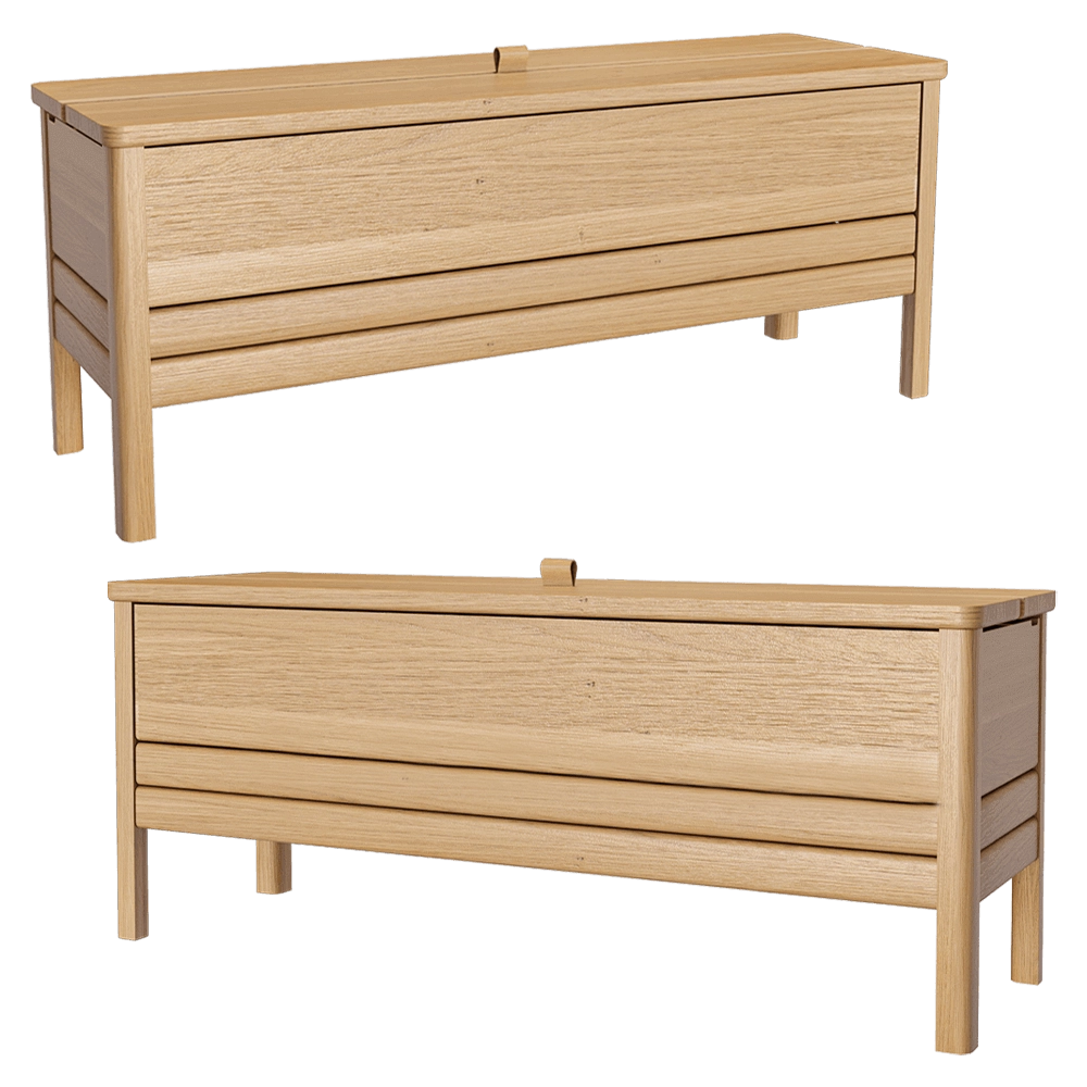 Form & Refine - Storage bench  A Line 111 Oak 3D Model