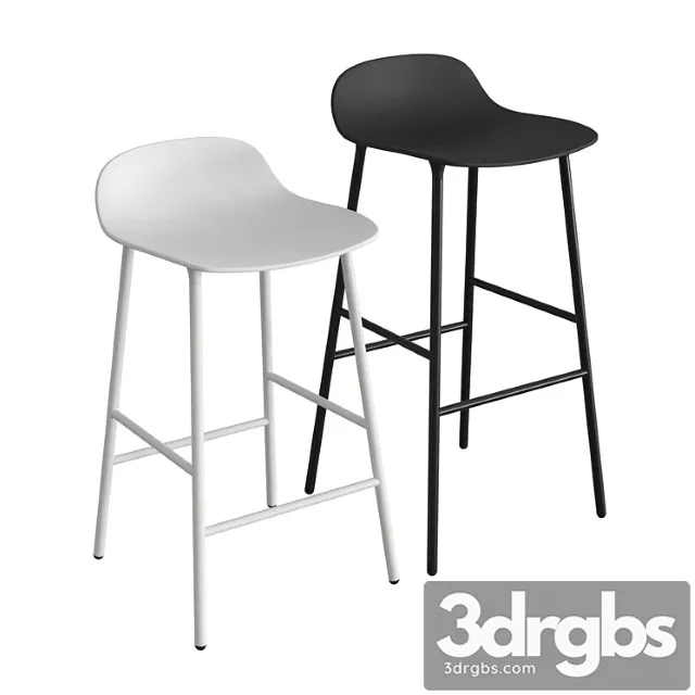 Form steel barstool 2 3D Model Free