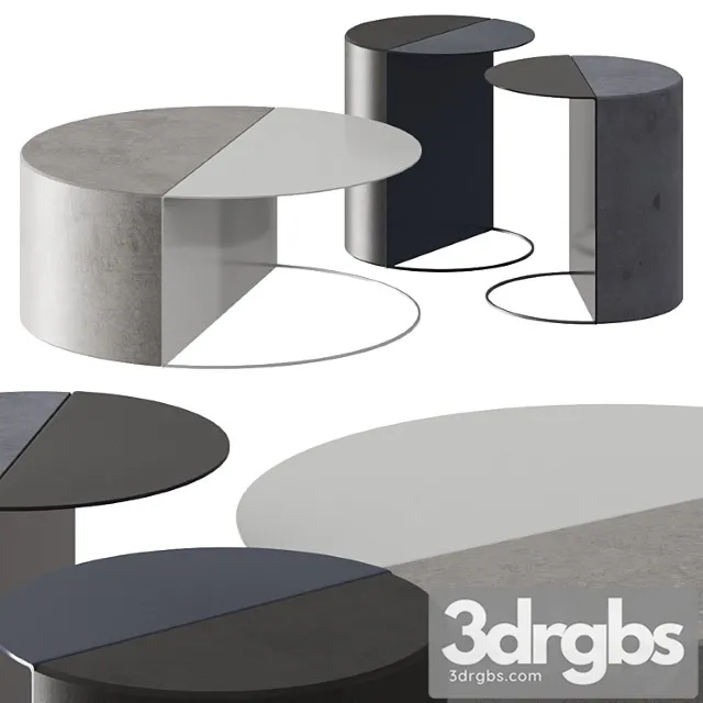 Forma & cemento normann side & coffee tables 2 3D Model Free