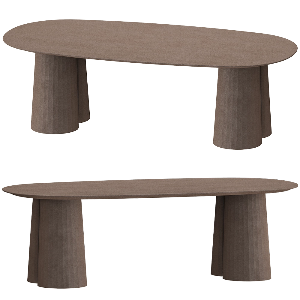 Forma&Cemento - Coffee table Fusto Oval III 3D Model