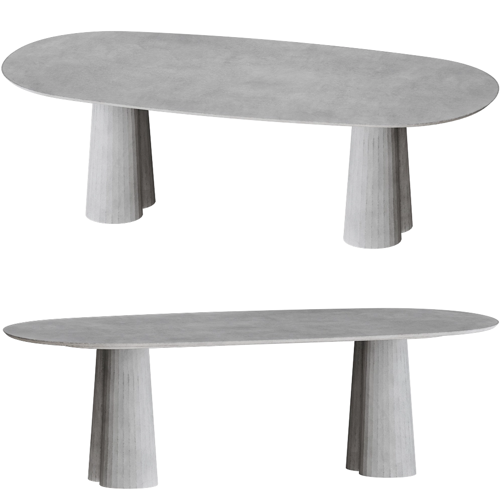 Forma&Cemento - Dining Table Fusto Oval shape 3D Model