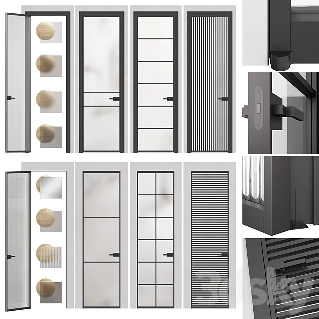 FORMATO glass partition doors from Volkhovets 3D Model