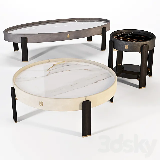 FormItalia: Coffee Tables - Kean Set-02 3D Model