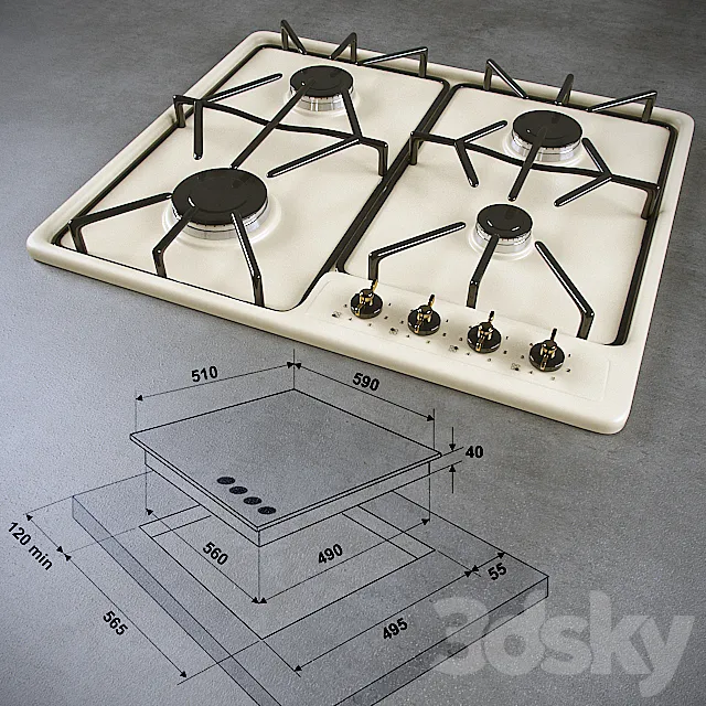 Fornelli PGA 60 GRAZIA 3DModel