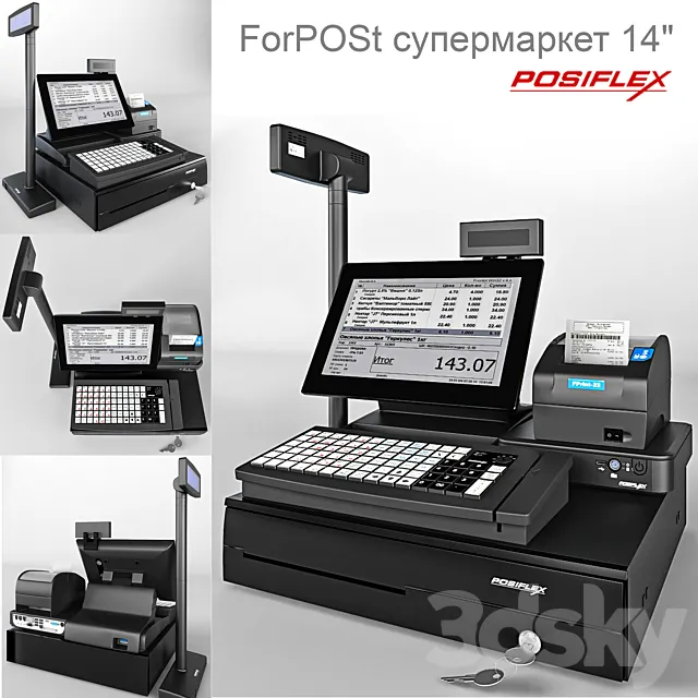 ForPOSt supermarket 14 ” 3DModel