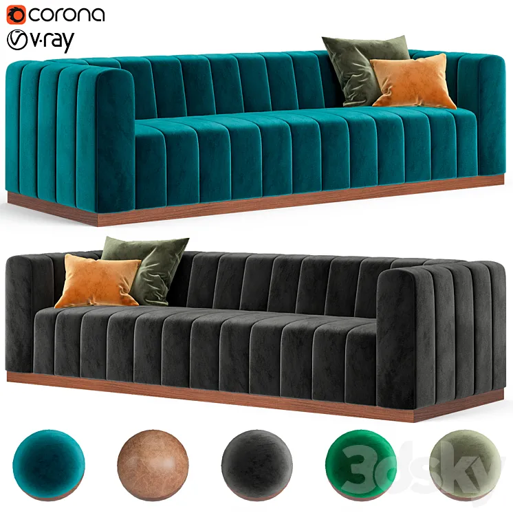 Forte sofa CB2 3D Model Free