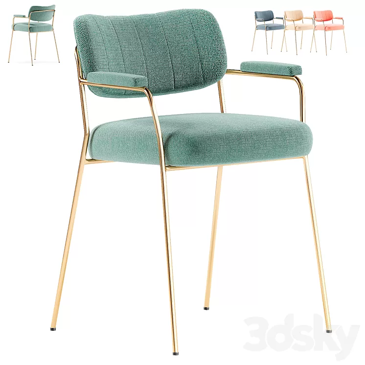 Fotel JOLIEN Chair 3D Model Free