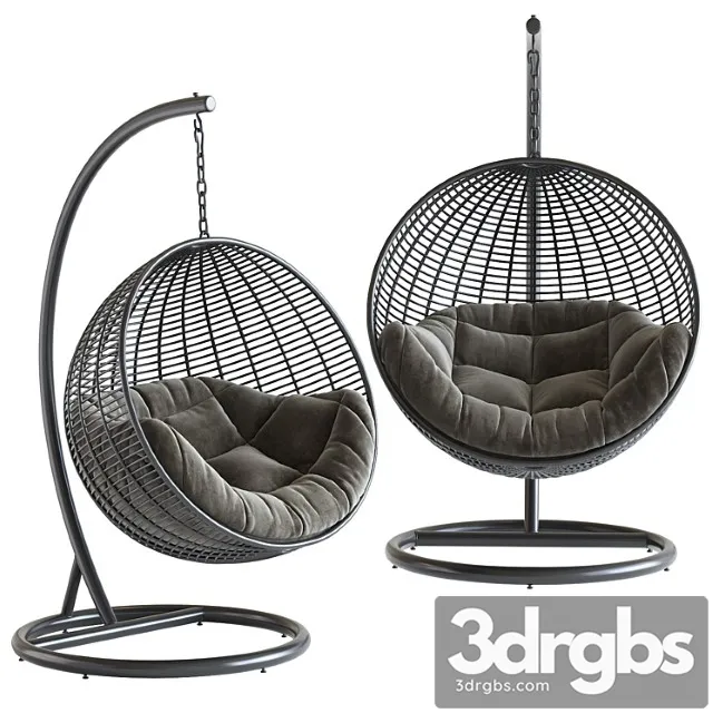 Fotel Wiszacy Cocoon De Luxe Czarny 3D Model Free